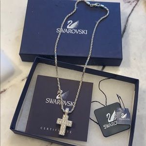 Swarovski diamond cross necklace